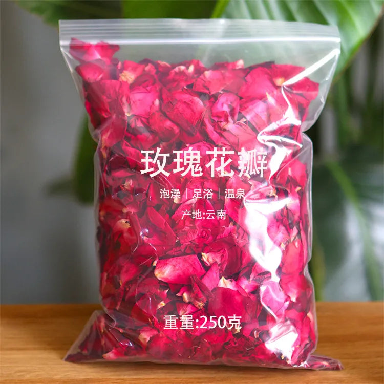 0093 250/500g Rose Petal Bath – Natural Flower Soak for Foot Bath, Bubble Bath & Spa Relaxation