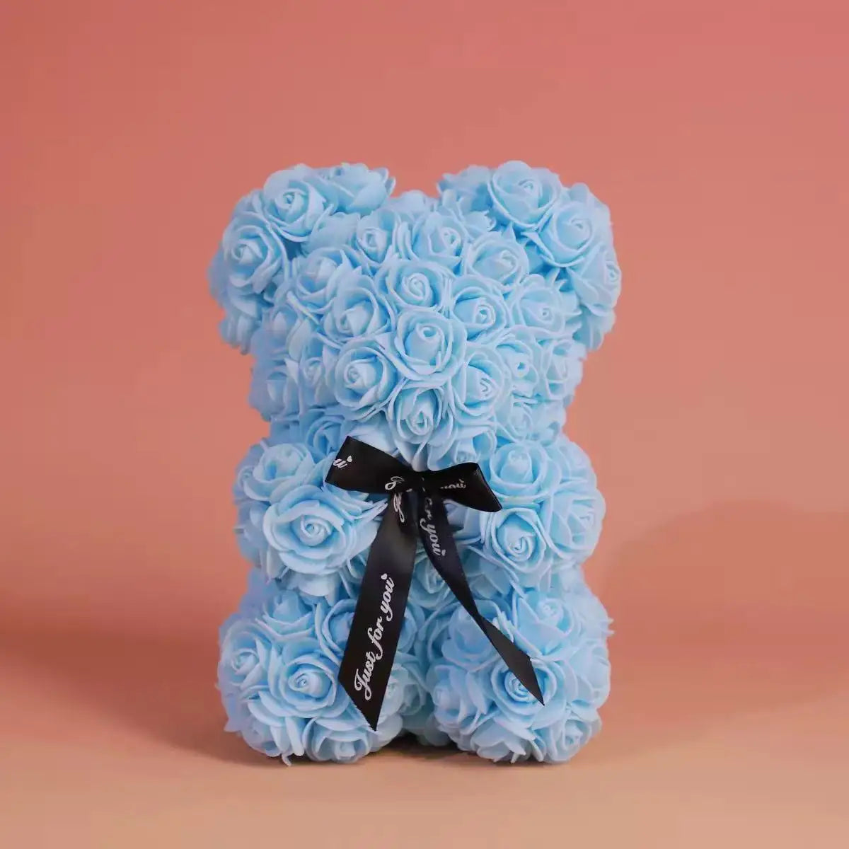 0089 25cm Teddy Rose Flower Bear with Gift Box – Romantic Valentine’s, Anniversary & Wedding Keepsake