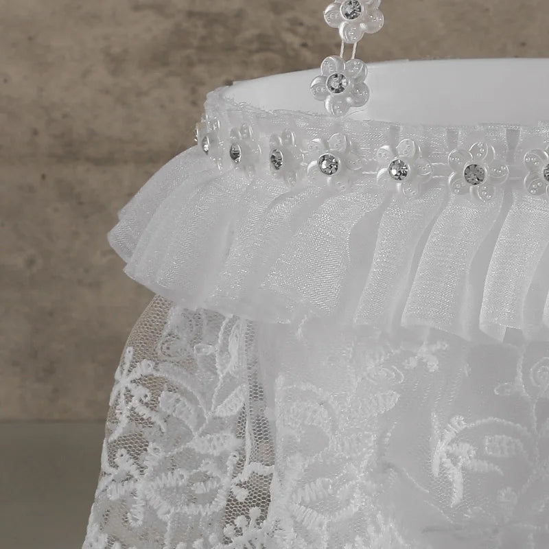 0069 Creative Handmade Wedding Flower Girl Basket Bride Decorative Basket Bridesmaid Ceremony Handbag Floral Toss Basket