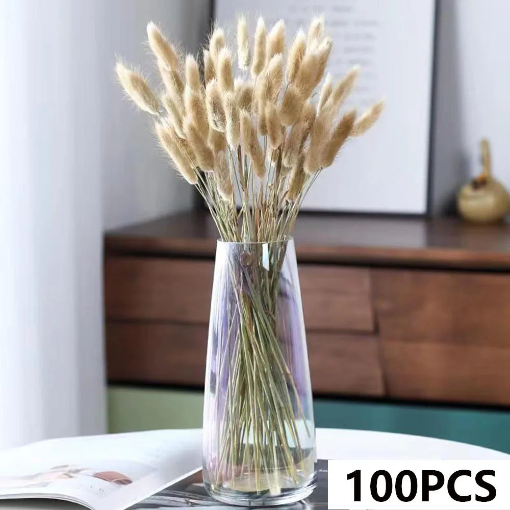 0077 Dried Flowers Natural Pampas Grass Rabbit Tails Reed Bouquet Bohemian Chic Home Decoration Wedding Aisle Centerpiece Arrangement