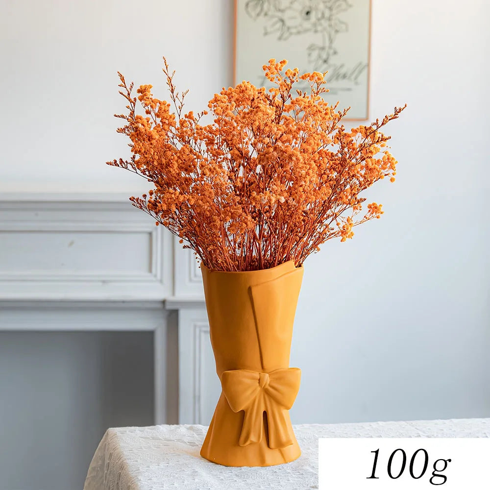 0070 Autumn Dried Fluffy Pampas Bunny Tails Boho Home Nature Flower Bouquet Baby Breath Living Room Vase Decor Wedding Couples Gift