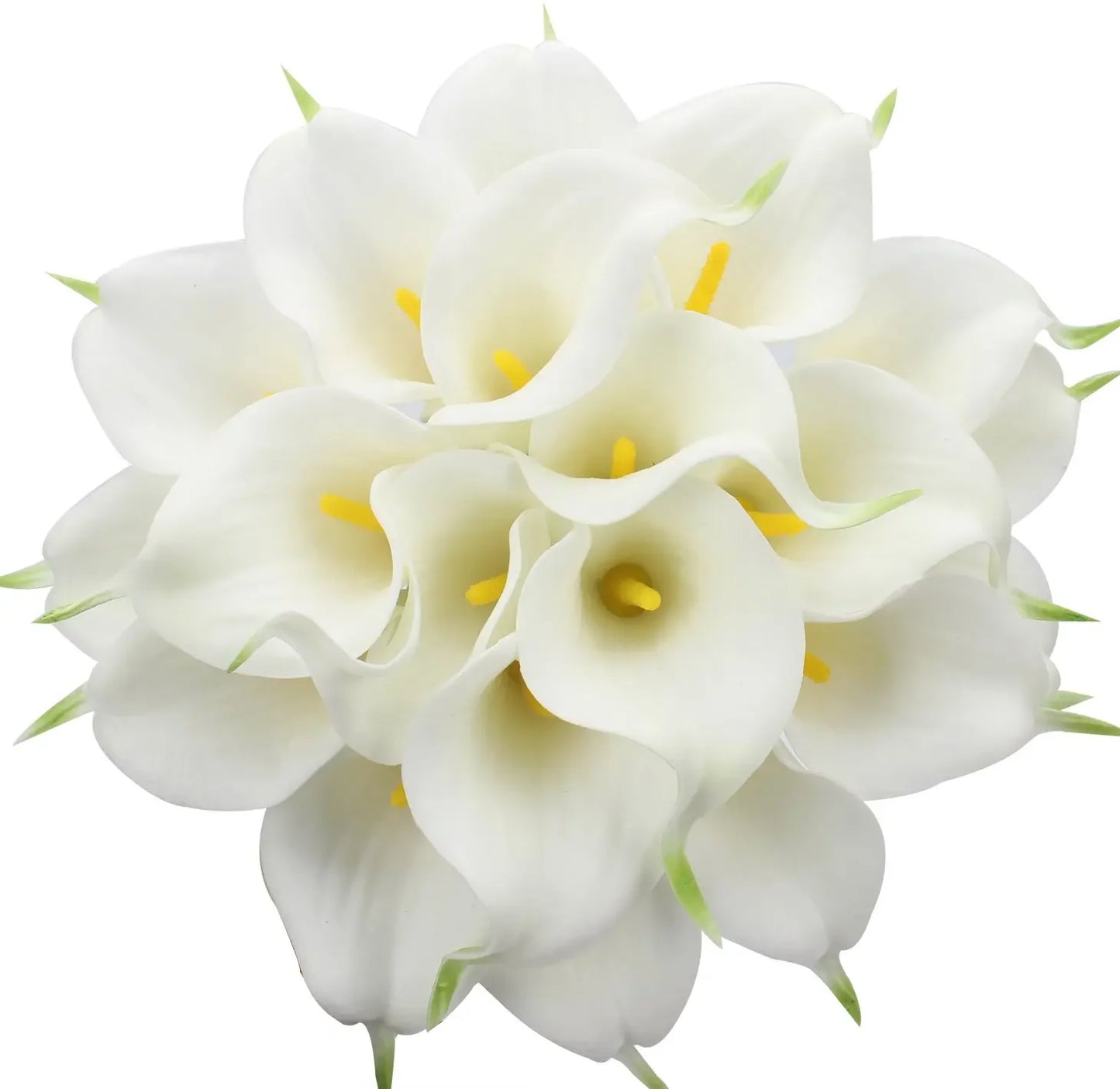 0072 10Pcs White Calla Lily Artificial Flowers for Bridal Wedding Bouquet Real Touch PU Calla Fake Flower Home Bedroom Table Decor