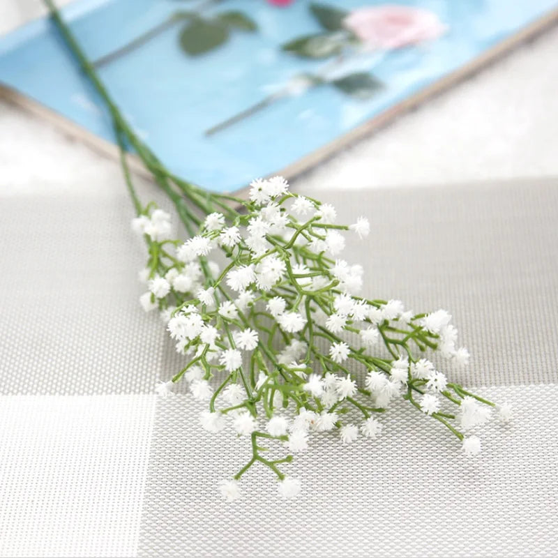 0096 Artificial Gypsophila Bouquet – Small Flower Head Fake Plant for Wedding, Home & Table Décor