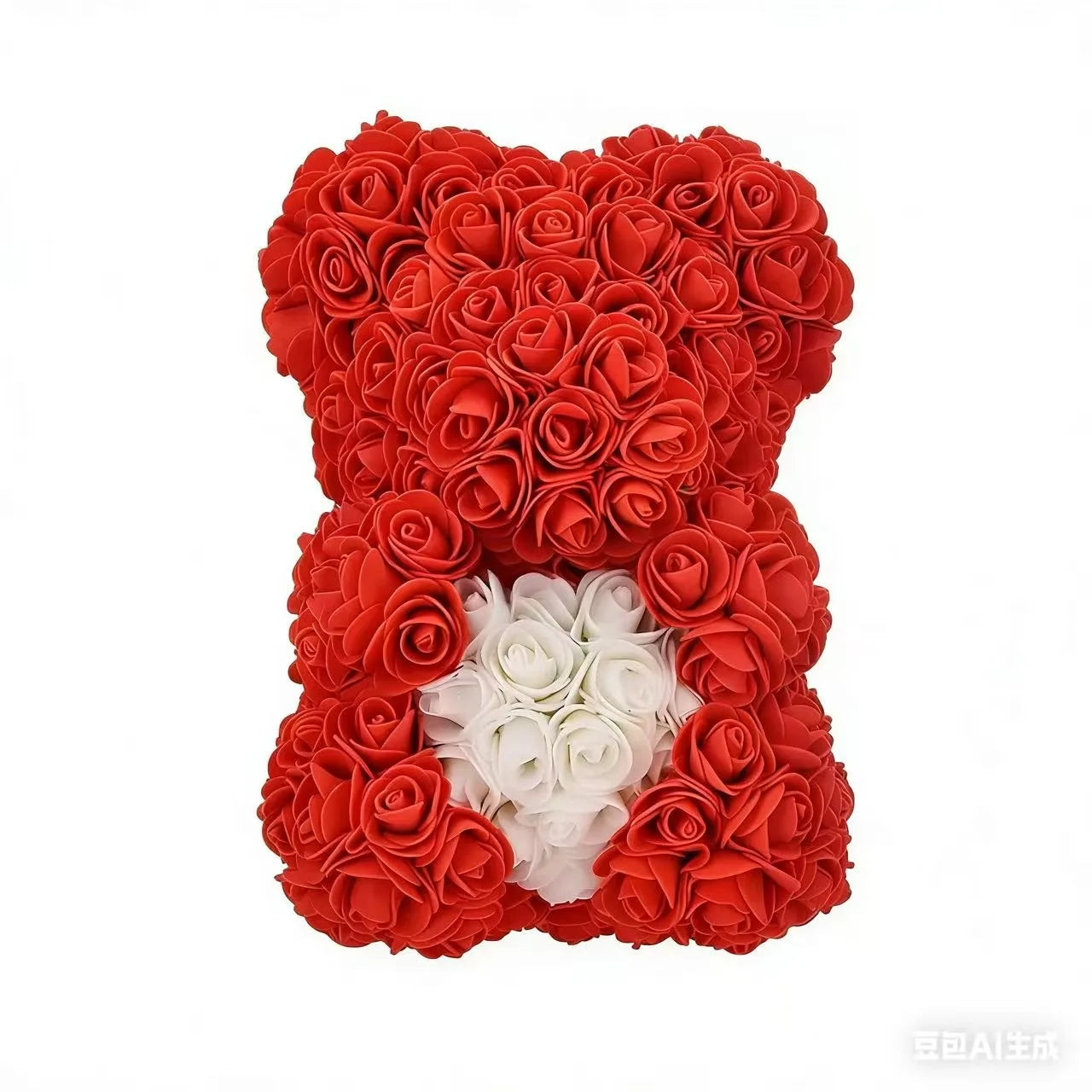 0089 25cm Teddy Rose Flower Bear with Gift Box – Romantic Valentine’s, Anniversary & Wedding Keepsake